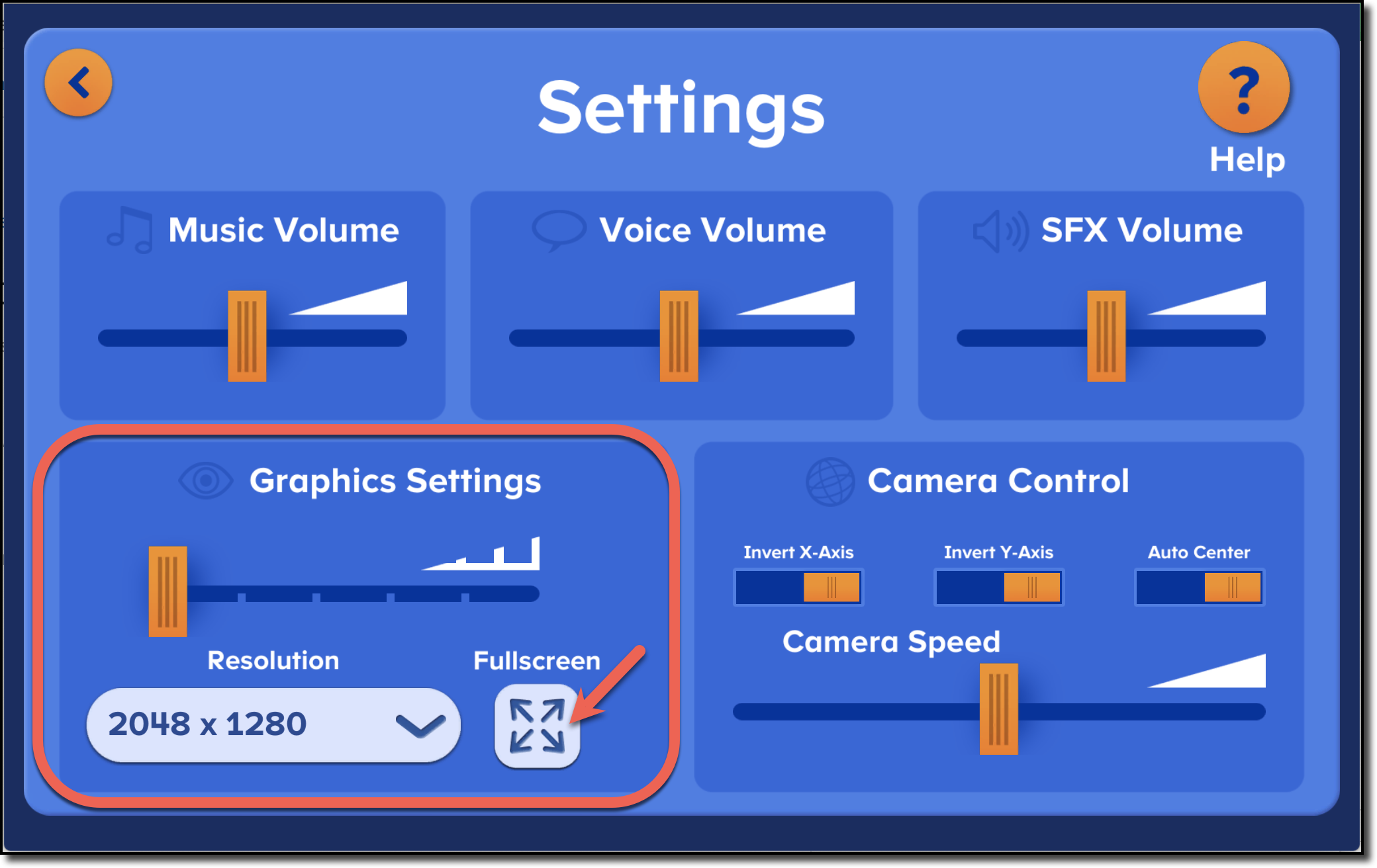 Settings page - graphics fullscreen.png