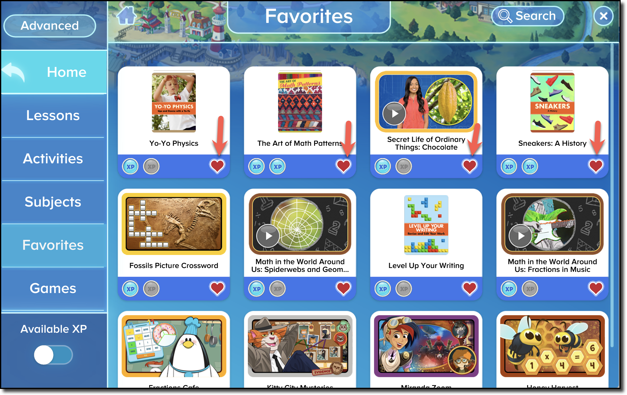 Favorites section.png