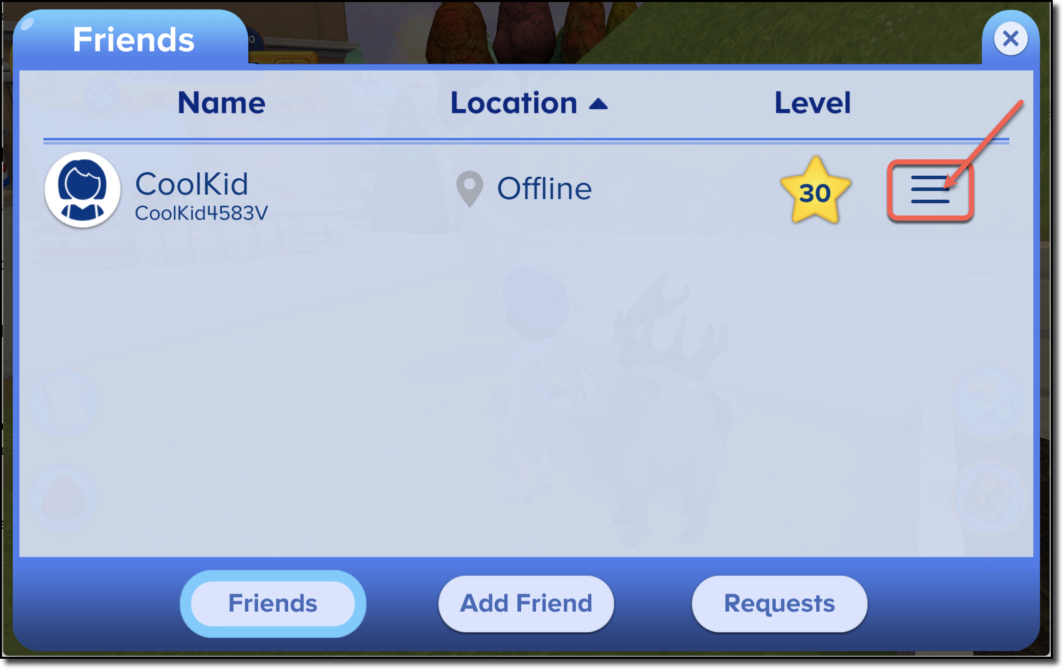 Friends menu - options click.png
